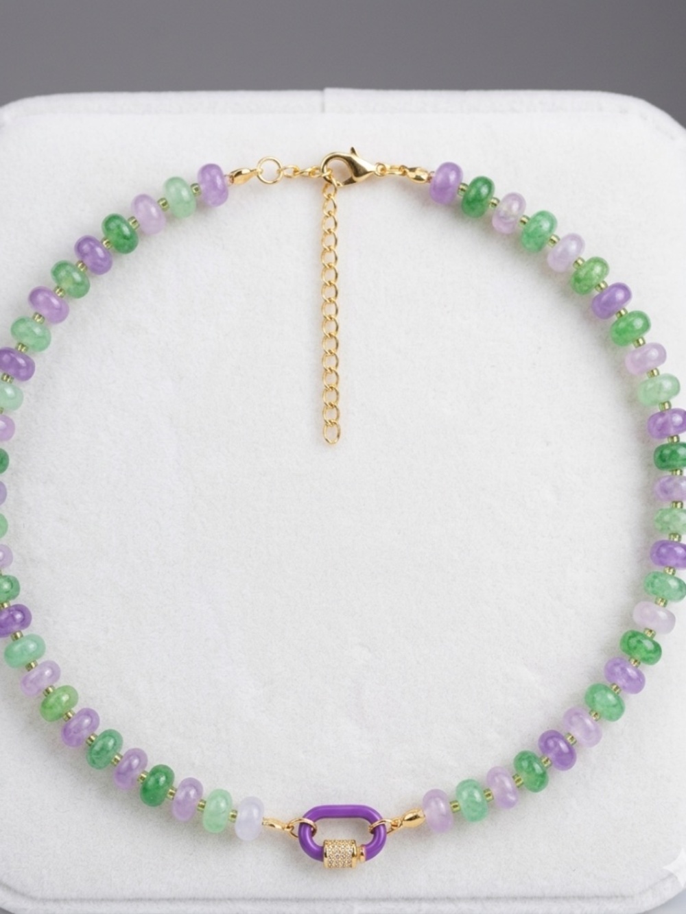 Fashionable Luxury Mix Color Mixed Natural Stone Beads Necklace